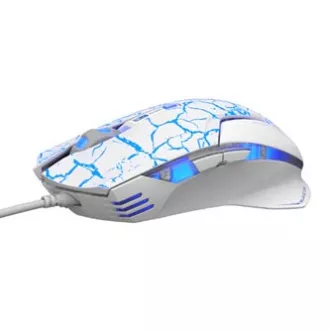 E-blue Mazer Pro Myš káblové, bielo-modrá, 2500DPI, e-box