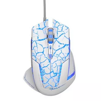 E-blue Mazer Pro Myš káblové, bielo-modrá, 2500DPI, e-box