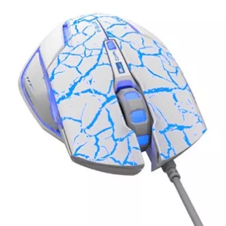 E-blue Mazer Pro Myš káblové, bielo-modrá, 2500DPI, e-box