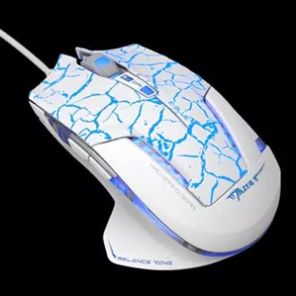 E-blue Mazer Pro Myš káblové, bielo-modrá, 2500DPI, e-box