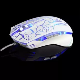 E-blue Mazer Pro Myš káblové, bielo-modrá, 2500DPI, e-box