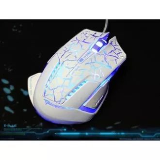 E-blue Mazer Pro Myš káblové, bielo-modrá, 2500DPI, e-box