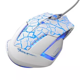 E-blue Mazer Pre Myš káblové, bielo-modrá, 2500DPI