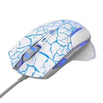 E-blue Mazer Pre Myš káblové, bielo-modrá, 2500DPI