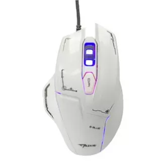 E-blue Mazer Myš káblová, biela, 2500DPI