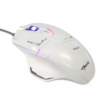 E-blue Mazer Myš káblová, biela, 2500DPI