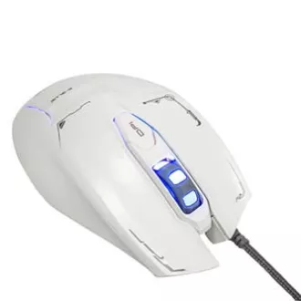 E-blue Mazer Myš káblová, biela, 2500DPI