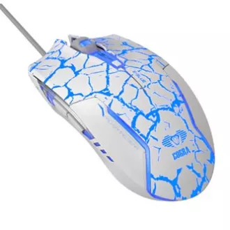 E-blue Cobra Myš káblové, bielo-modrá, 2500DPI, e-box