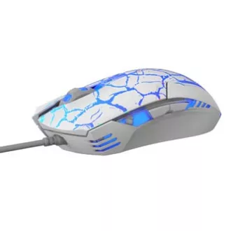 E-blue Cobra Myš káblové, bielo-modrá, 2500DPI, e-box