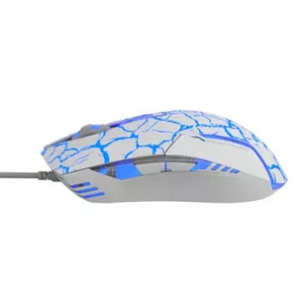E-blue Cobra Myš káblové, bielo-modrá, 2500DPI, e-box
