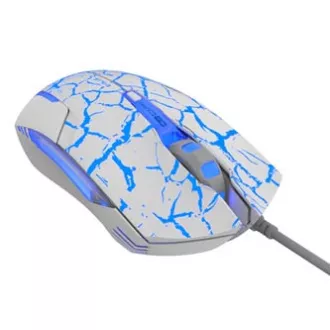 E-blue Cobra Myš káblové, bielo-modrá, 2500DPI, e-box