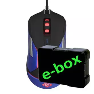 E-blue Auroza Gaming V2 Myš káblová, čierna, 5000DPI, e-box