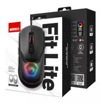 Marvo FIT LITE G1 Myš káblová, sivá, 12000DPI