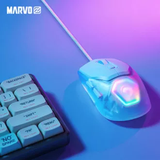 Marvo FIT LITE G1 Myš káblová, biela, 12000DPI, + DARČEK