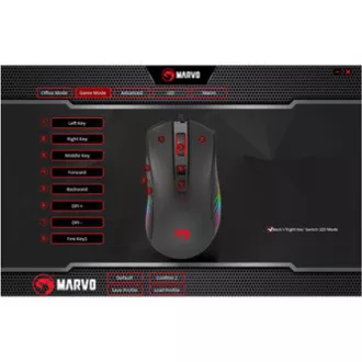Marvo M519 Myš káblové, čierna, 12000DPI