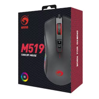 Marvo M519 Myš káblové, čierna, 12000DPI
