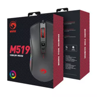 Marvo M519 Myš káblové, čierna, 12000DPI