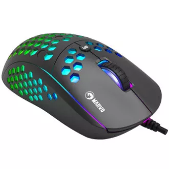 Marvo M399 Myš káblové, čierna, 6400DPI