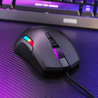 Marvo G945 Myš káblové, čierna, 10000DPI