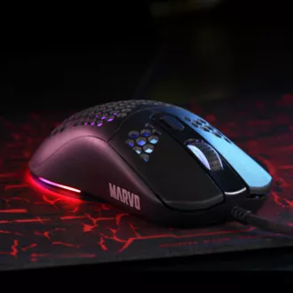 Marvo G925 Myš káblové, čierna, 12000DPI