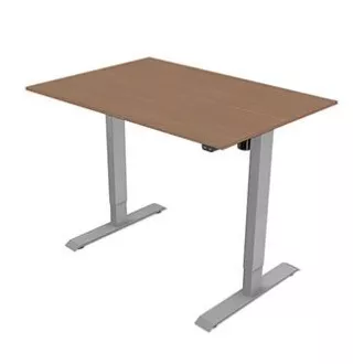 Pracovný stôl s elektricky nastaviteľnou výškou 75x140cm, sivý, ergo