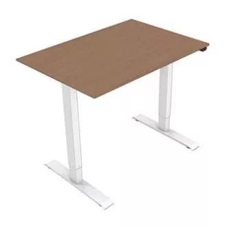 Pracovný stôl s elektricky nastaviteľnou výškou 75x140cm, biely, ergo Pracovný stôl s elektricky nastaviteľnou výškou 75x140cm, biely, ergo