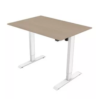 Pracovný stôl s elektricky nastaviteľnou výškou 75x140cm, biely, ergo Pracovný stôl s elektricky nastaviteľnou výškou 75x140cm, biely, ergo