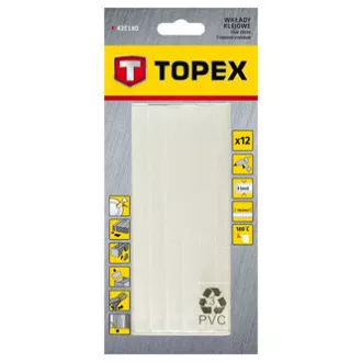 Náplne do taviacej pištole 8x100mm, Topex 42E180, 12 kusov, číre