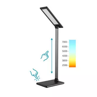 Stolová lampa LED stmievateľná šedá, 8W, plynulá regulácia jasu, 100-240V, LED diódy SMD2835 72ks Stolová lampa LED stmievateľná šedá, 8W, plynulá regulácia jasu, 100-240V, LED diódy SMD2835 72ks
