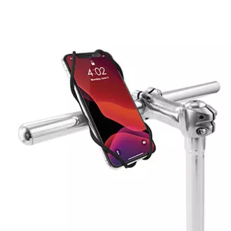 Držiak mobilu Bone Bike Tie 3, na bicykel, nastaviteľná veľkosť, čierny, 4.7-7.2", silikón, na pripevnenie na riadidlá, čierna