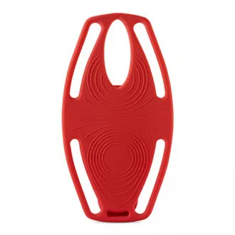 Držiak mobilu Bone Bike Tie 3, na bicykel, nastaviteľná veľkosť, červený, 4.7-7.2", silikón, na pripevnenie na riadidlá, červená