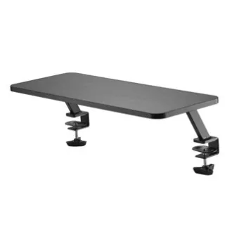 Podstavec pod monitor, pripevniteľný k stolu, čierny, ocel, drevotrieska, 20 kg nosnosť, Powerton, ergo Podstavec pod monitor, pripevniteľný k stolu, čierny, ocel, drevotrieska, 20 kg nosnosť, Powerton, ergo