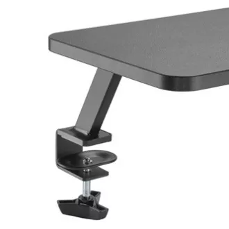 Podstavec pod monitor, pripevniteľný k stolu, čierny, ocel, drevotrieska, 20 kg nosnosť, Powerton, ergo Podstavec pod monitor, pripevniteľný k stolu, čierny, ocel, drevotrieska, 20 kg nosnosť, Powerton, ergo