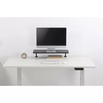 Podstavec pod monitor, pripevniteľný k stolu, čierny, ocel, drevotrieska, 20 kg nosnosť, Powerton, ergo Podstavec pod monitor, pripevniteľný k stolu, čierny, ocel, drevotrieska, 20 kg nosnosť, Powerton, ergo