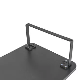 Podstavec pod monitor, priestor pre klávesnicu, rýchla montáž, čierny, ocel, drevotrieska, 20 kg nosnosť, Powerton, ergo
