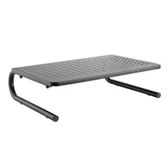 Podstavec pod monitor, priestor pre klávesnicu, čierny, ocel-plast, 20 kg nosnosť, Powerton, ergo Podstavec pod monitor, priestor pre klávesnicu, čierny, ocel-plast, 20 kg nosnosť, Powerton, ergo