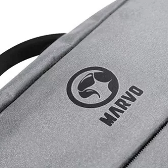 Batoh na notebook 15.6", BA-03, sivý z nylonu, USB port na nabíjanie, Marvo, DOPREDAJ