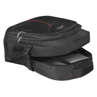 Batoh na notebook 15,6", Carbon, čierny z polyesteru, nepremokavé dno a bočné vrecká, Defender