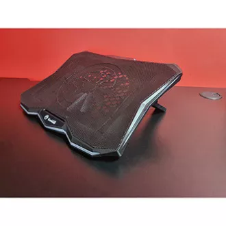 Stojan pod notebook, FN-40, farebne podsvietený, s vetrákom, černo-červený, Marvo, s 2-portovým hubom, DOPRODEJ Stojan pod notebook, FN-40, farebne podsvietený, s vetrákom, černo-červený, Marvo, s 2-portovým hubom, DOPRODEJ