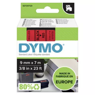 Dymo originál páska do tlačiarne štítkov, Dymo, 40917, S0720720, černý tlač/červený podklad, 7m, 9mm, D1 Dymo originál páska do tlačiarne štítkov, Dymo, 40917, S0720720, černý tlač/červený podklad, 7m, 9mm, D1