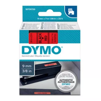 Dymo originál páska do tlačiarne štítkov, Dymo, 40917, S0720720, černý tlač/červený podklad, 7m, 9mm, D1 Dymo originál páska do tlačiarne štítkov, Dymo, 40917, S0720720, černý tlač/červený podklad, 7m, 9mm, D1