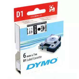 Dymo originál páska do tlačiarne štítkov, Dymo, 43610, S0720770, černý tlač/priehľadný podklad, 7m, 6mm, D1 Dymo originál páska do tlačiarne štítkov, Dymo, 43610, S0720770, černý tlač/priehľadný podklad, 7m, 6mm, D1