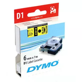Dymo originál páska do tlačiarne štítkov, Dymo, 43618, S0720790, černý tlač/žltý podklad, 7m, 6mm, D1 Dymo originál páska do tlačiarne štítkov, Dymo, 43618, S0720790, černý tlač/žltý podklad, 7m, 6mm, D1
