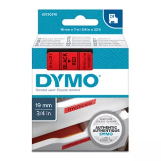 Dymo originál páska do tlačiarne štítkov, Dymo, 45807, S0720870, černý tlač/červený podklad, 7m, 19mm, D1 Dymo originál páska do tlačiarne štítkov, Dymo, 45807, S0720870, černý tlač/červený podklad, 7m, 19mm, D1