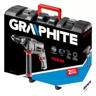 Vŕtačka 58G726, elektrika (kábel), 230V, 650W, s príklepom, 3000ot./min, Graphite