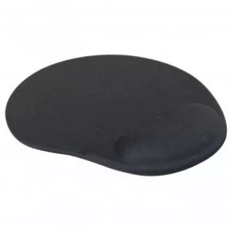 Podložka pod myš, ergonomická, gelová, čierna, Logo, DOPREDAJ