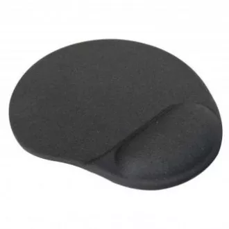 Podložka pod myš, ergonomická, gelová, čierna, Logo, DOPREDAJ