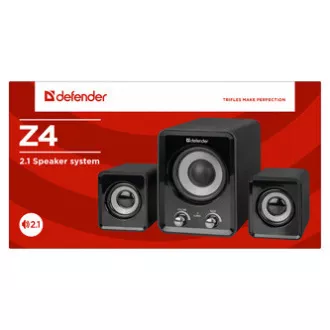 Defender reproduktory Z4, 2.1, 11W, čierne, regulácia hlasitosti, regulácia basov, 50Hz~20kHz Defender reproduktory Z4, 2.1, 11W, čierne, regulácia hlasitosti, regulácia basov, 50Hz~20kHz