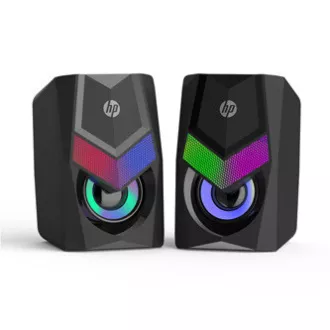HP reproduktory DHE-6000, 2.0, 6W, čierny, regulácia hlasitosti, stolový, 3,5 mm jack (USB), podsvietené, 160Hz-20KHz HP reproduktory DHE-6000, 2.0, 6W, čierny, regulácia hlasitosti, stolový, 3,5 mm jack (USB), podsvietené, 160Hz-20KHz