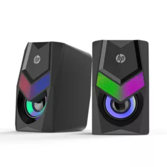 HP reproduktory DHE-6000, 2.0, 6W, čierny, regulácia hlasitosti, stolový, 3,5 mm jack (USB), podsvietené, 160Hz-20KHz HP reproduktory DHE-6000, 2.0, 6W, čierny, regulácia hlasitosti, stolový, 3,5 mm jack (USB), podsvietené, 160Hz-20KHz